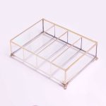 جعبه تی بگ شیشه ای بزرگ 4 خانه مدل پایه دار - تصویر 2