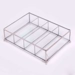 جعبه تی بگ شیشه ای بزرگ 4 خانه مدل پایه دار - تصویر 4