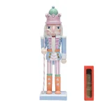 مجسمه فندق شکن سرباز رنگ پاستیلی کریسمس christmas nut cracker blue