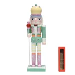 مجسمه فندق شکن سرباز رنگ پاستیلی کریسمس christmas nut cracker green
