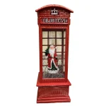 موزیک باکس کریسمس کیوسک تلفن لندن بابانوئل سایز بزرگ music box telephone london santa
