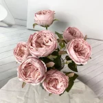 رز ژولیت مصنوعی 7 گل مناسب کافه و دفاتر کاری