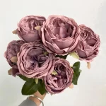 رز ژولیت مصنوعی 7 گل با رنگ‌های ترند و مدرن