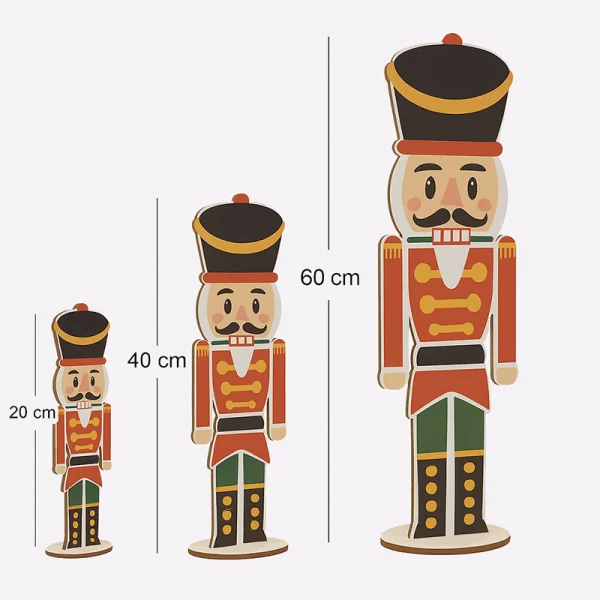 دکوری سرباز فندق شکن تک بعدی چوبی - کریسمس - گلفروشی آنلاین 1001