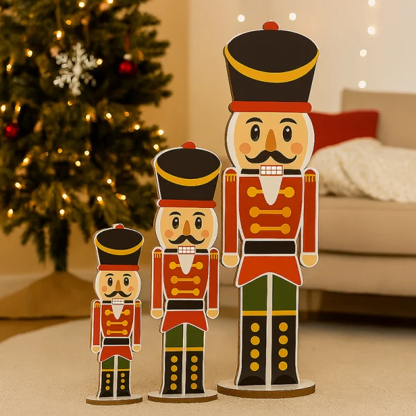 دکوری سرباز فندق شکن تک بعدی چوبی - کریسمس - گلفروشی گل مصنوعی 1001