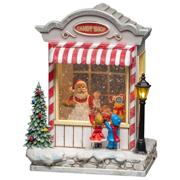 دکور کریسمسی کندی شاپ موزیکال روی میز پذیرایی - فروشگاه آنلاین گل 1001