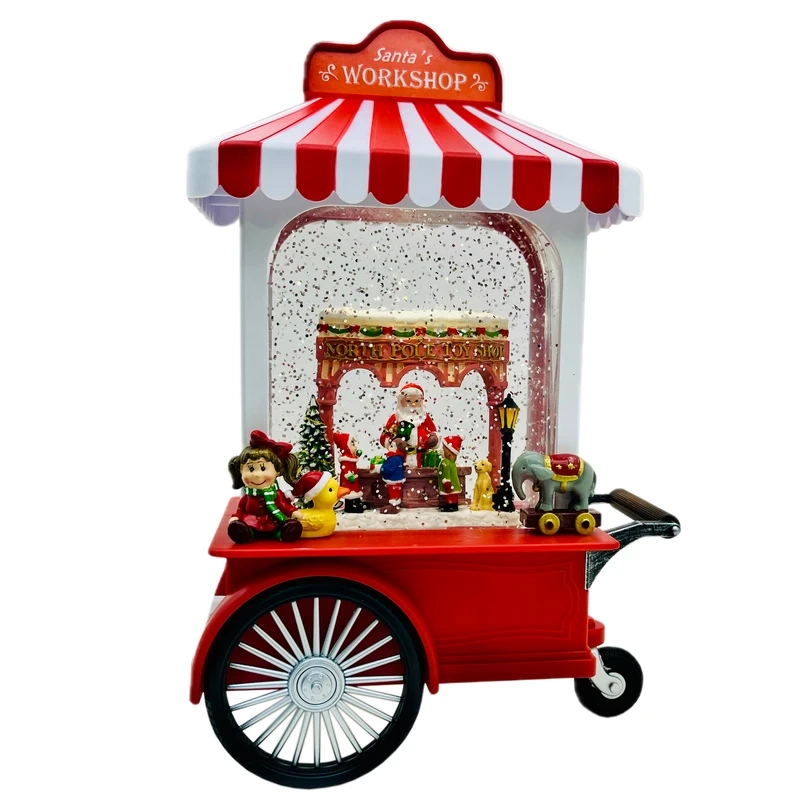 toy-shop-santa-7 حرکت دستی چرخها در گوی موزیکال کریسمس